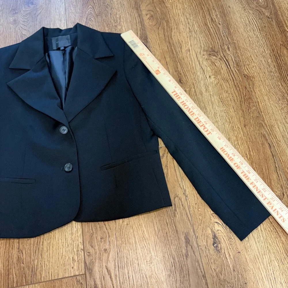 Bern & Mort Black Wool Blazer Womens 8 Capsule Quiet Luxury Old‎ Money Jacket